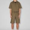 Men Nanushka Benja Short Sleeve Romper - Olive
