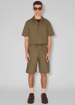 Men Nanushka Benja Short Sleeve Romper - Olive