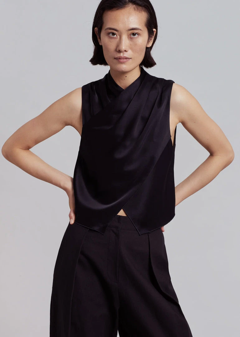 CLOTHING Nanushka Difya Sleeveless Top - Black 1 CLOTHING Nanushka Difya Sleeveless Top - Black