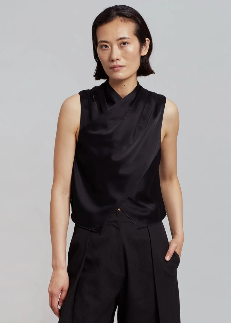 CLOTHING Nanushka Difya Sleeveless Top - Black 5 CLOTHING Nanushka Difya Sleeveless Top - Black