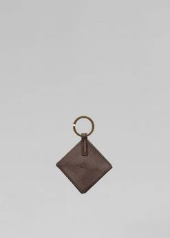 Nanushka Quinn Origami Keychain - Dark Brown/Black