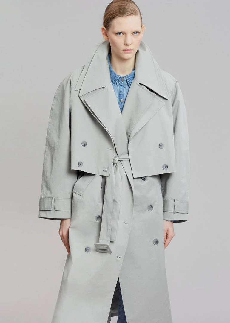 The Frankie Shop CLOTHING Nexine Short Jacket - Grey 4 The Frankie Shop CLOTHING Nexine Short Jacket - Grey