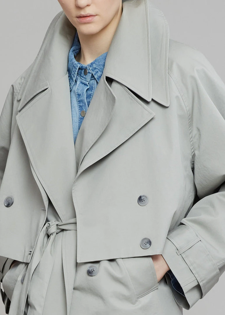 The Frankie Shop CLOTHING Nexine Short Jacket - Grey 6 The Frankie Shop CLOTHING Nexine Short Jacket - Grey