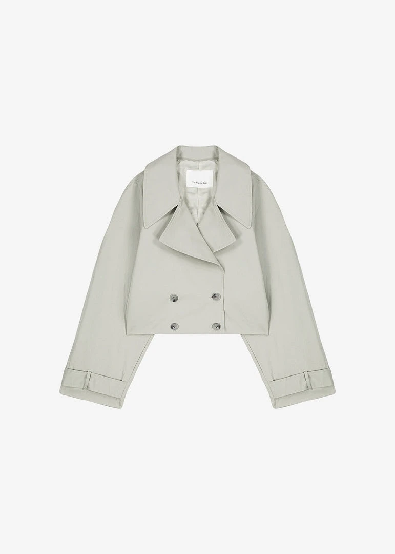 The Frankie Shop CLOTHING Nexine Short Jacket - Grey 12 The Frankie Shop CLOTHING Nexine Short Jacket - Grey