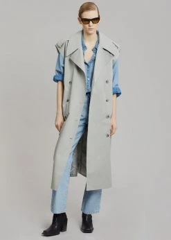 The Frankie Shop CLOTHING Nexine Sleeveless Trench - Grey