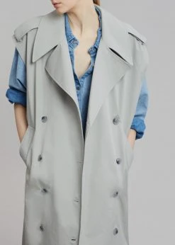 The Frankie Shop CLOTHING Nexine Sleeveless Trench - Grey
