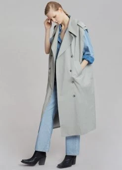 The Frankie Shop CLOTHING Nexine Sleeveless Trench - Grey