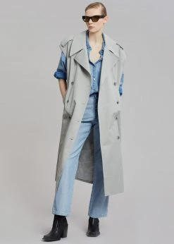 The Frankie Shop CLOTHING Nexine Sleeveless Trench - Grey