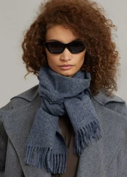 More Than Yesterday Nieves Wool Scarf - Dusty Blue Men