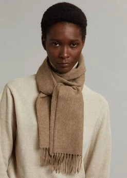 More Than Yesterday Men Nieves Wool Scarf - Tobacco