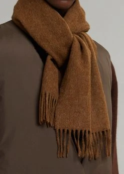 More Than Yesterday Nieves Wool Scarf - Chocolate Men