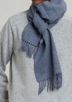 More Than Yesterday Nieves Wool Scarf - Dusty Blue Men