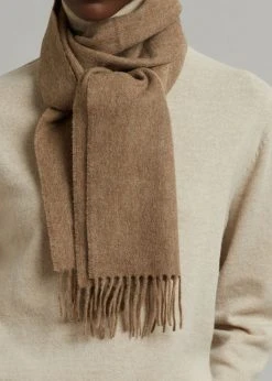 More Than Yesterday Men Nieves Wool Scarf - Tobacco