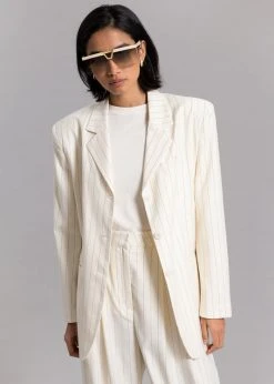 Another Avenue Nuno Thin Stripes Blazer - Off White CLOTHING 10 Another Avenue Nuno Thin Stripes Blazer - Off White CLOTHING