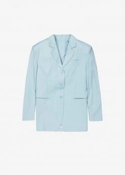 Another Avenue Nuno Thin Stripes Blazer - Sky CLOTHING