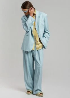 Another Avenue Nuno Thin Stripes Blazer - Sky CLOTHING