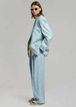 Another Avenue Nuno Thin Stripes Blazer - Sky CLOTHING