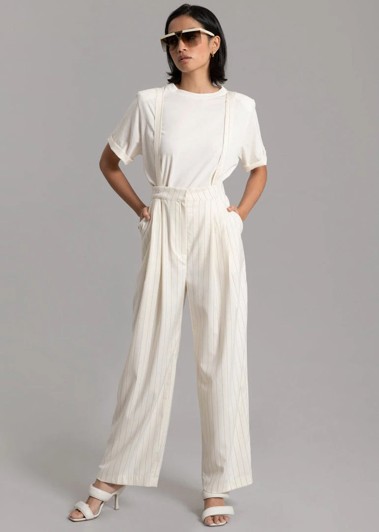 Another Avenue Nuno Thin Stripes Pants - Off White CLOTHING 10 Another Avenue Nuno Thin Stripes Pants - Off White CLOTHING