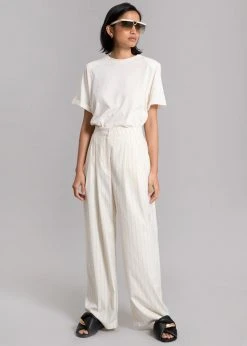 Another Avenue Nuno Thin Stripes Pants - Off White CLOTHING 19 Another Avenue Nuno Thin Stripes Pants - Off White CLOTHING