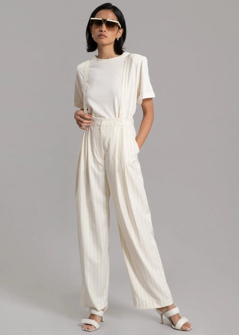 Another Avenue Nuno Thin Stripes Pants - Off White CLOTHING 1 Another Avenue Nuno Thin Stripes Pants - Off White CLOTHING