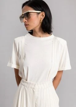 Another Avenue Nuno Thin Stripes Pants - Off White CLOTHING 26 Another Avenue Nuno Thin Stripes Pants - Off White CLOTHING