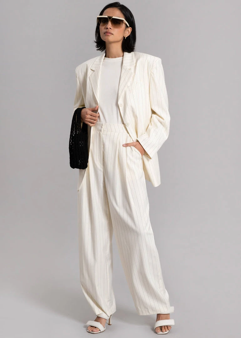 Another Avenue Nuno Thin Stripes Pants - Off White CLOTHING 11 Another Avenue Nuno Thin Stripes Pants - Off White CLOTHING