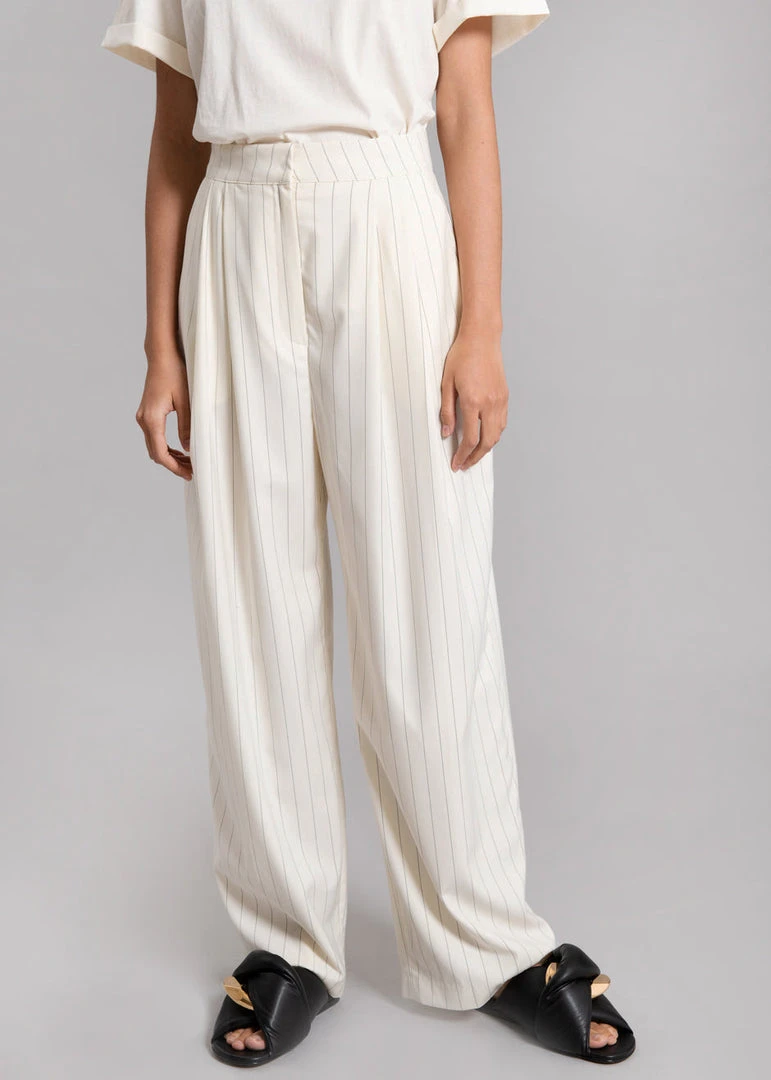 Another Avenue Nuno Thin Stripes Pants - Off White CLOTHING 7 Another Avenue Nuno Thin Stripes Pants - Off White CLOTHING