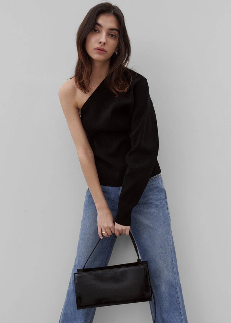 Tempting CLOTHING Oki One Shoulder Top - Black 1 Tempting CLOTHING Oki One Shoulder Top - Black