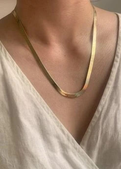 Laura Lombardi Omega Chain Necklace - Gold
