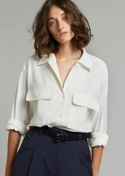 The Frankie Shop Opal Blouse - Cream CLOTHING