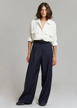 The Frankie Shop Opal Blouse - Cream CLOTHING