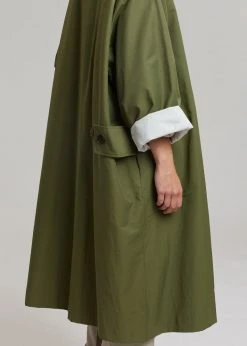 The Frankie Shop CLOTHING Orion Trench Coat - Olive