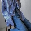 The Frankie Shop CLOTHING Orson Pocket Shirt - Blue Stripe