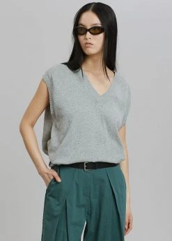 Masof CLOTHING Otis Knit Vest - Grey 13 Masof CLOTHING Otis Knit Vest - Grey