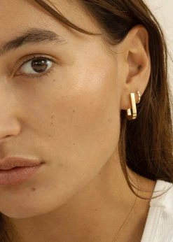 ACCESSORIES Otiumberg Chunky Square Hoops - Gold