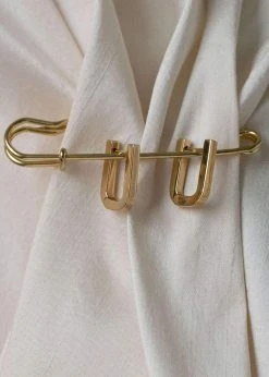 ACCESSORIES Otiumberg Chunky Square Hoops - Gold