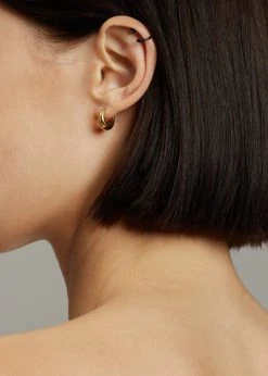 Otiumberg Mini Graduated Hoops - Gold ACCESSORIES