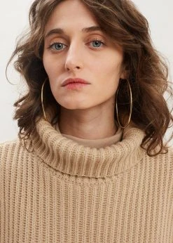 ACCESSORIES Fay Andrada Ovaali Hoops - Brass