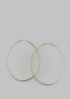 ACCESSORIES Fay Andrada Ovaali Hoops - Brass