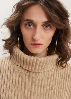 ACCESSORIES Fay Andrada Ovaali Hoops - Brass