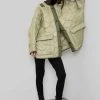 The Frankie Shop Teddy Quilted Jacket - Moss Green CLOTHING
