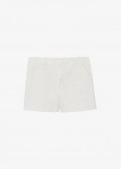 The Frankie Shop CLOTHING Palma Linen Shorts - Oat Melange 20 The Frankie Shop CLOTHING Palma Linen Shorts - Oat Melange