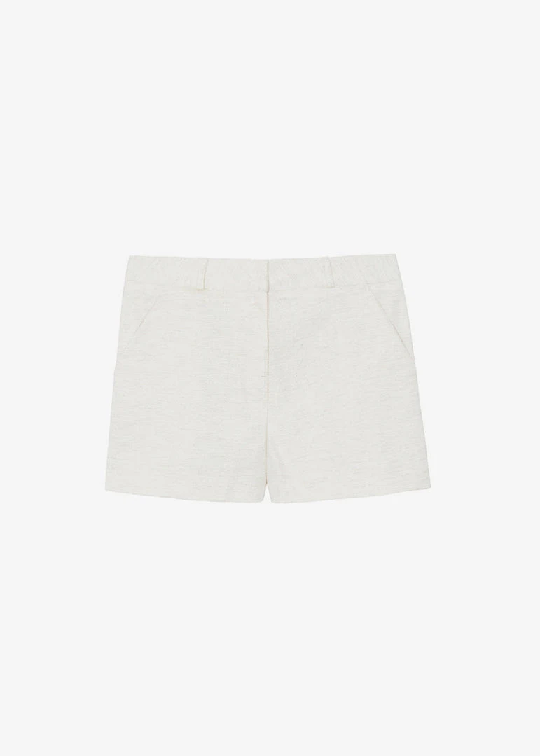 The Frankie Shop CLOTHING Palma Linen Shorts - Oat Melange 9 The Frankie Shop CLOTHING Palma Linen Shorts - Oat Melange