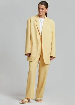 The Frankie Shop Pernille Boy Blazer - Banana CLOTHING
