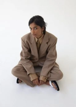 The Frankie Shop CLOTHING Pernille Boy Blazer - Brown