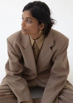 The Frankie Shop CLOTHING Pernille Boy Blazer - Brown