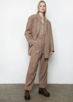 The Frankie Shop CLOTHING Pernille Boy Pants - Brown