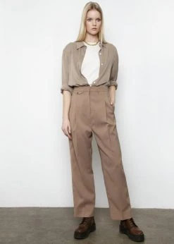 The Frankie Shop CLOTHING Pernille Boy Pants - Brown