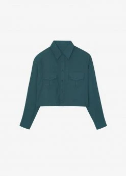 The Frankie Shop CLOTHING Pilar Pocket Shirt - Pine