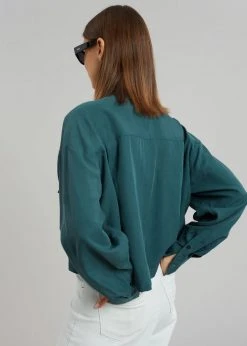 The Frankie Shop CLOTHING Pilar Pocket Shirt - Pine